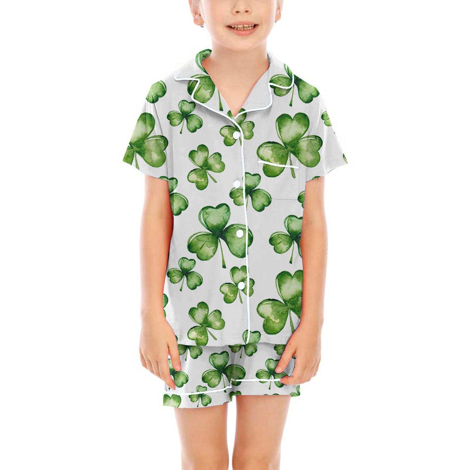 

Детские пижамы, модная рубашка из двух предметов, комплект с шортами, мягкий праздничный комплект повседневной одежды 160 белый