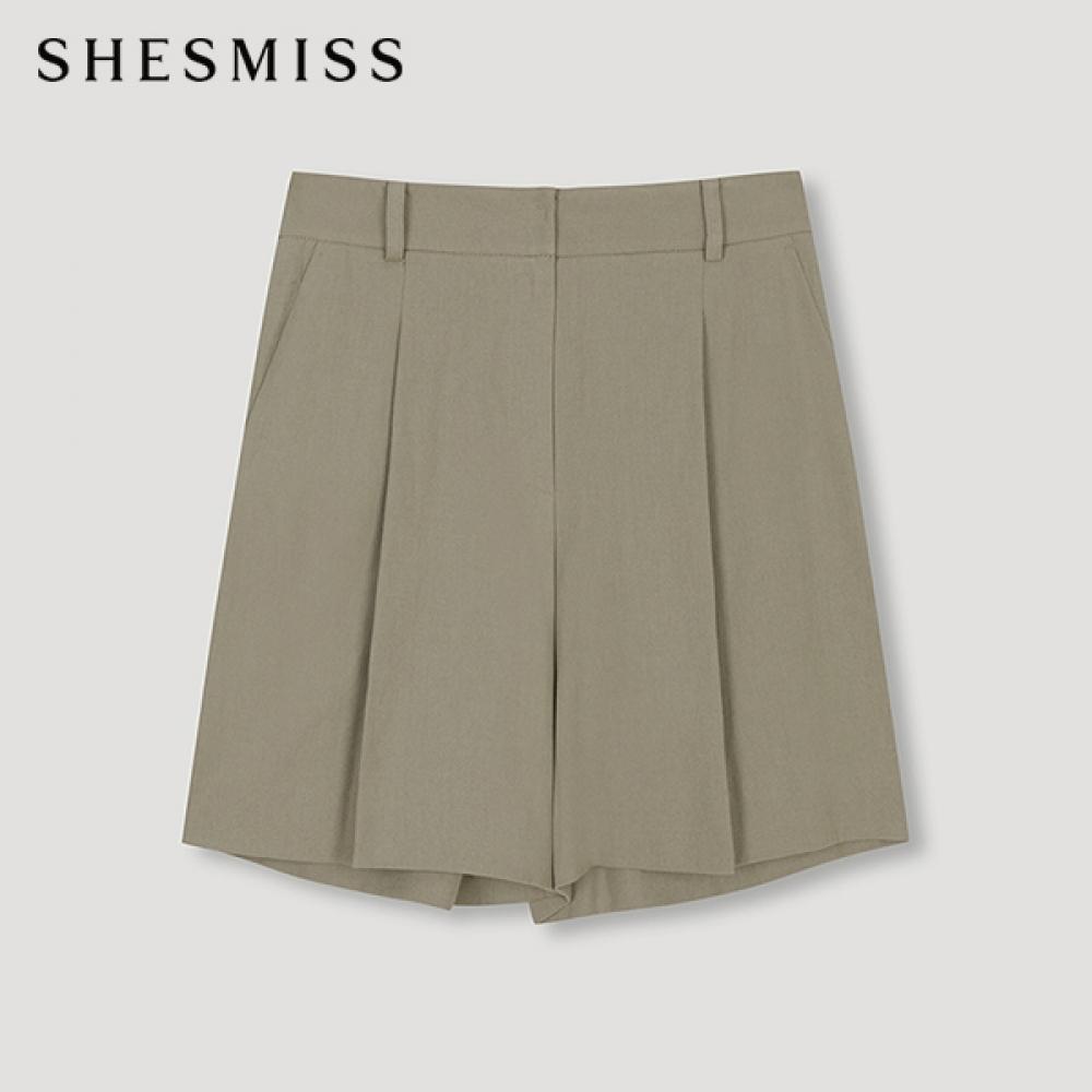 

She S miSS One Tuck looSe Fit ShortS SwwSpn22010 Kh Khaki/66