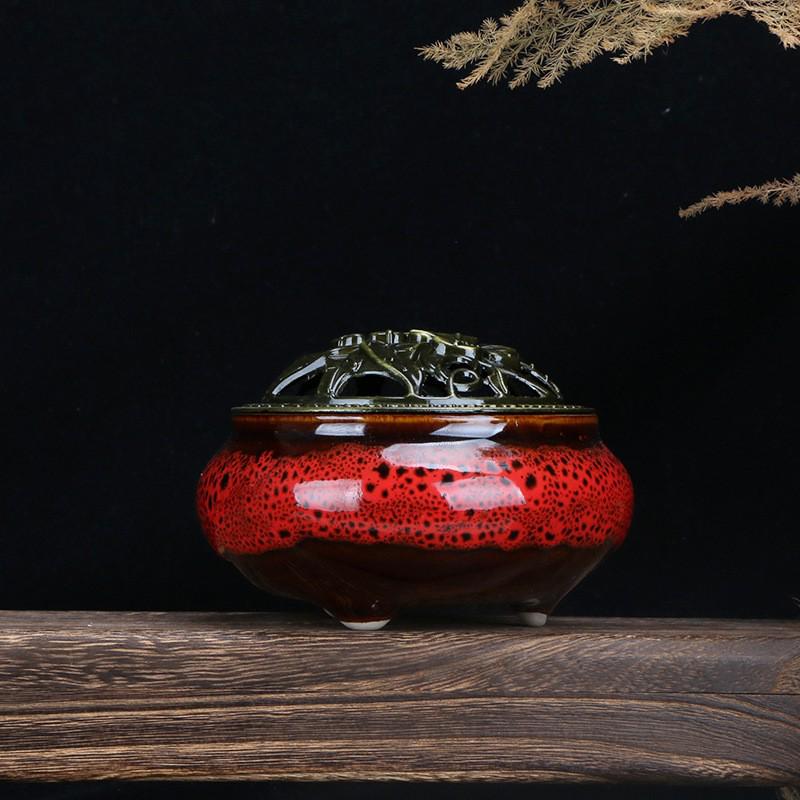Ceramic Plate Incense Burner for Home Aromatherapy - Suitable for Bathroom, Bedroom, or Living Room.