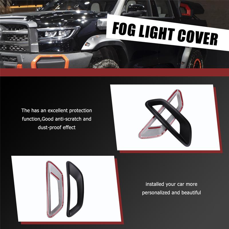 Car Front Fog Light Cover Frame Decoration Accessories for Great Wall Cannon GWM Poer Ute -