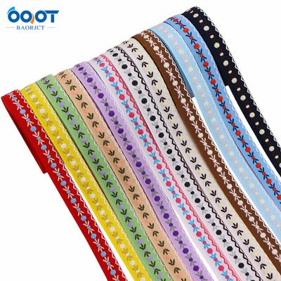 Etnisk Stil Broderi Blomma Band Blomma Broderi Jacquard Retro Vävning Lämplig för DIY Hantverk Sömnad Kläder