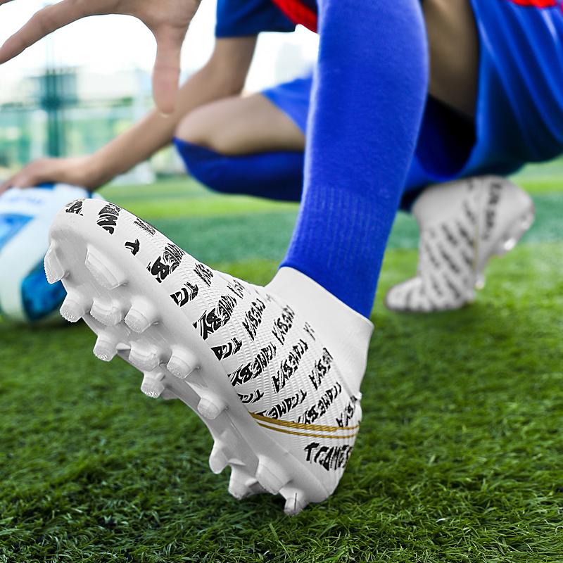 31-48 Dětské fotbalové boty Vysoké pánské sportovní kopačky s dlouhými nehty Velké sportovní kopačky pro mládež