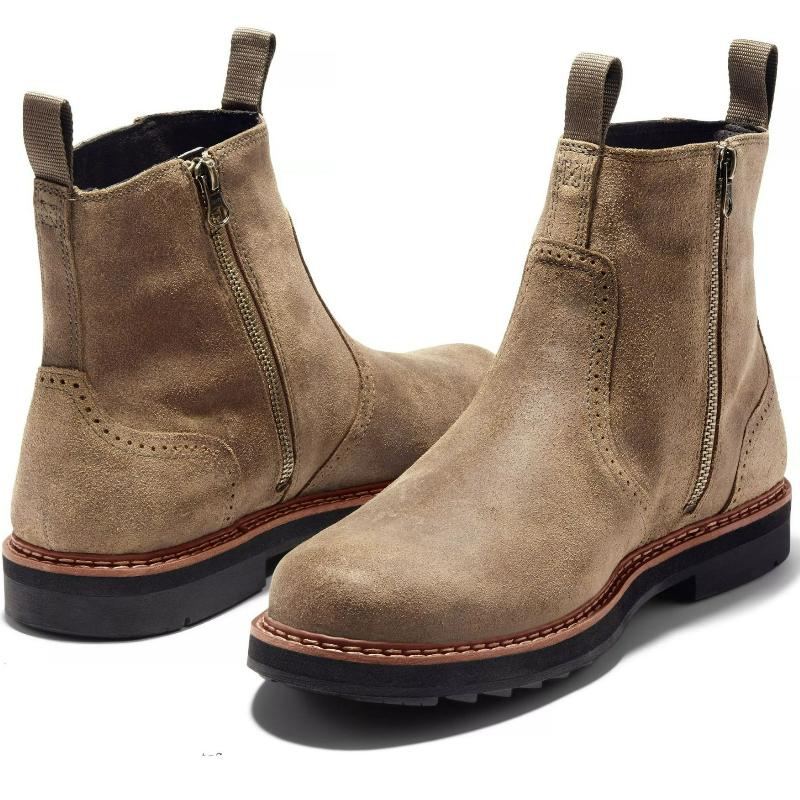 Handgemaakte Heren Chelsea Boots Retro Lederen Laarzen Hoge Kwaliteit Comfortabele Enkellaarzen Antislip Motorlaars Grote Maten Herenschoenen