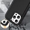 For iPhone 16 Pro Case PC+Silicone+EVA 3-in-1 Protective Phone Cover with Kickstand