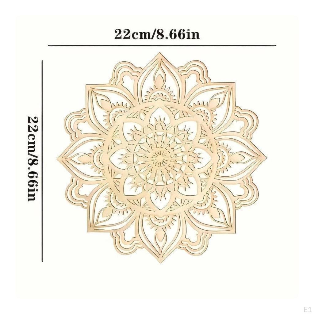 Mandala Wall Decor Cut Wooden Layered for Living Room, Bedroom, Entryway