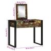 Bedroom Dressing Table Multi colored Solid Wood Reclaimed Wood