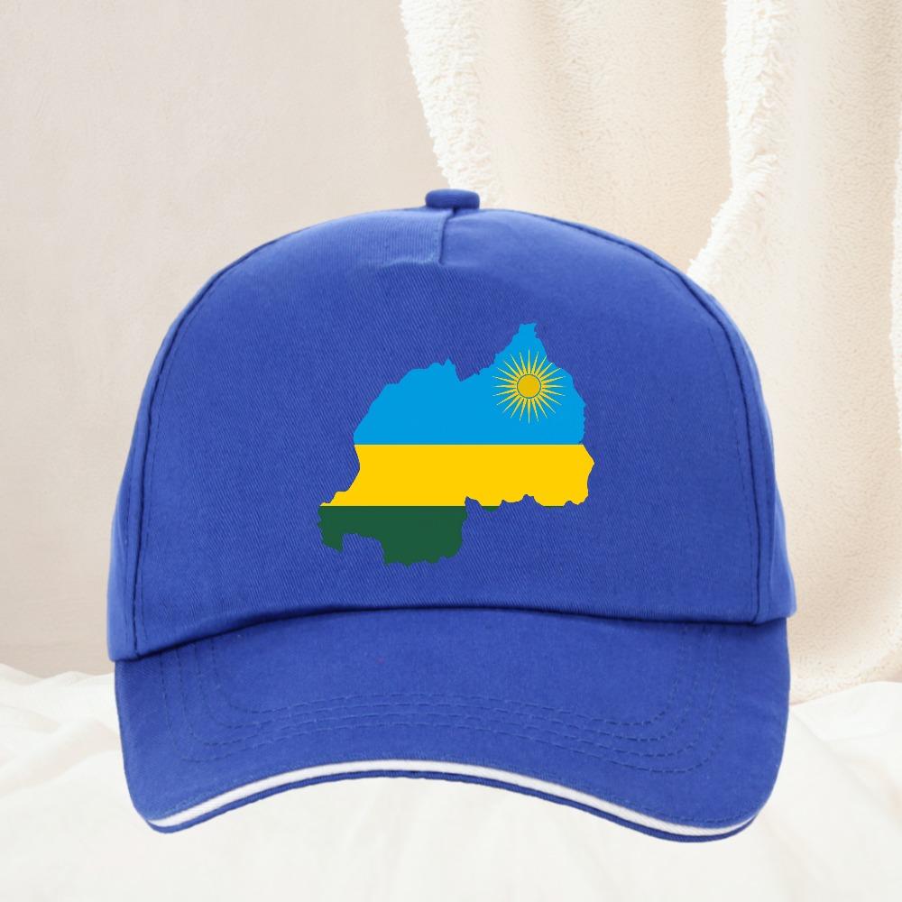 Rwanda Map Flag Baseball Cap Cool Summer Unisex Versatile Outdoor Sun Protection Hats Adjustable Snapback Hat Gorras