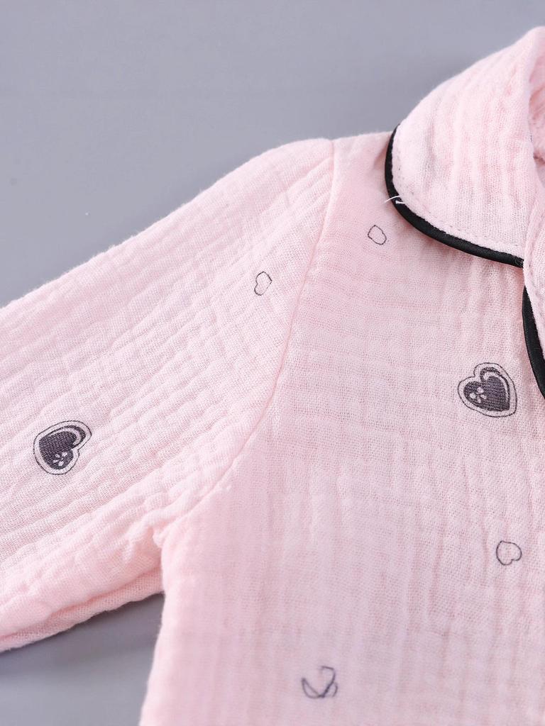2025 Spring & Autumn Cartoon Pajamas: Long Sleeve, Double Layer Cardigan for Kids