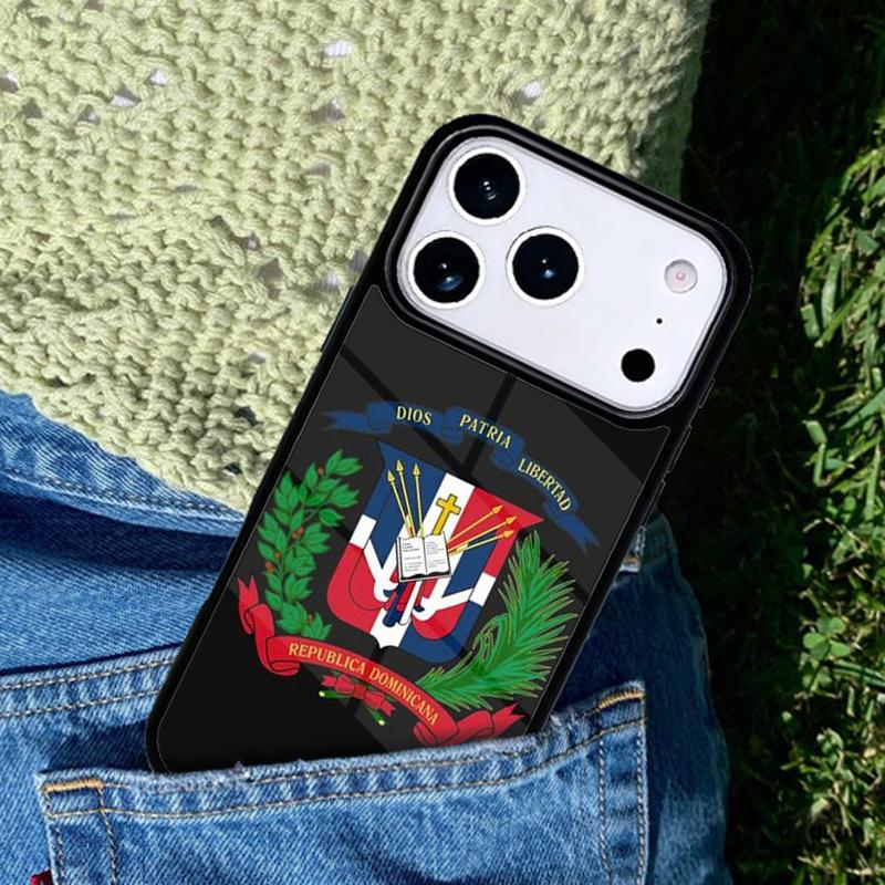 Dominican Vintage Republic Flag Soft Phone Case Cover Compatible with for IPhone 17air 16e 15 14 13 12 11Pro Max 17 Air
