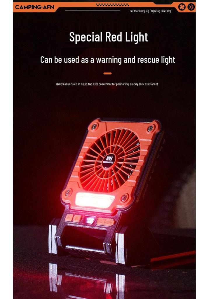 Multi-functional Solar-Powered Handheld Fan & Camping Light