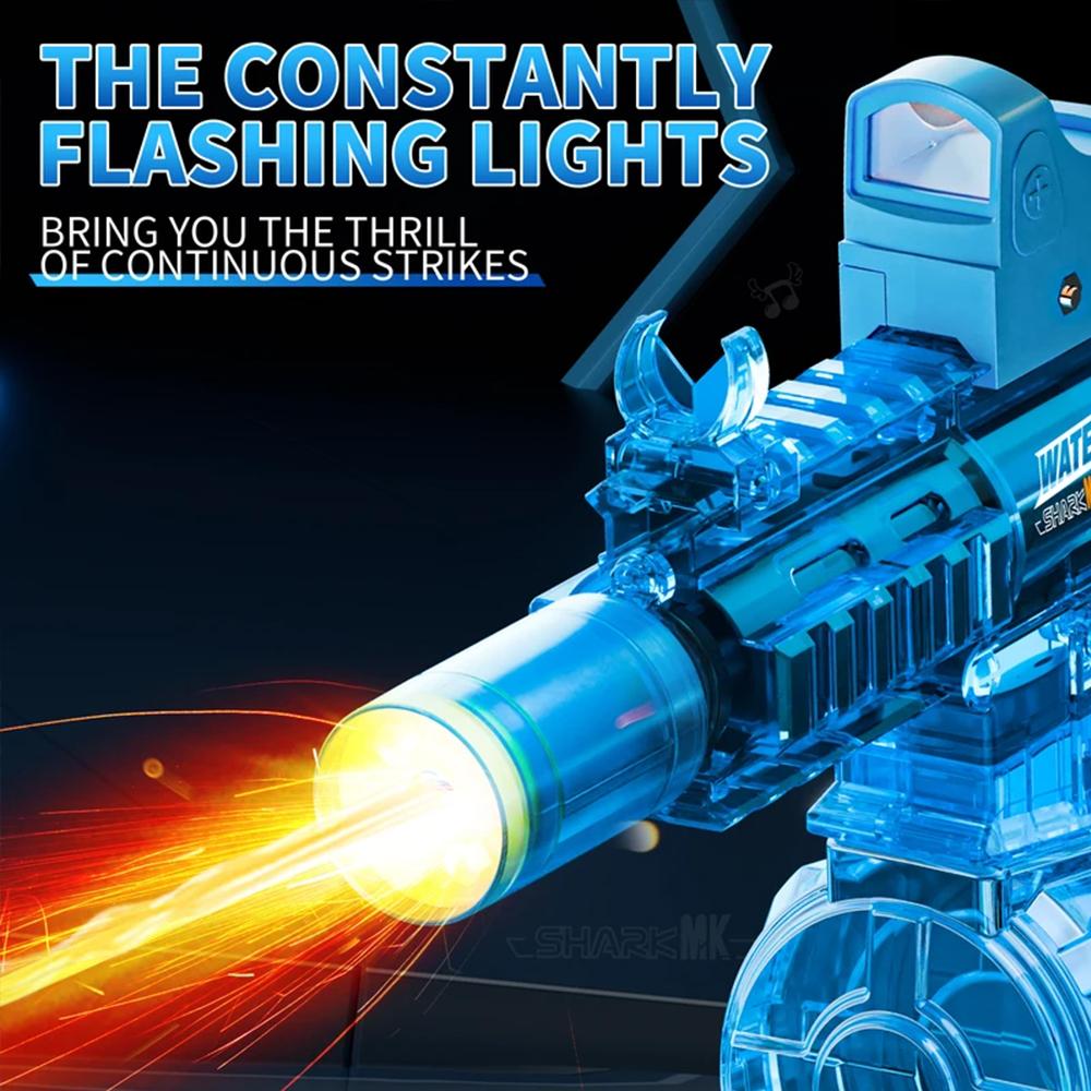 M416 Led Simulation Fire Electric Water Guns for Children Large Capacity Automatic Continuous Water Gun Boy Summer Outdoor Toys