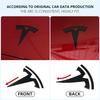 ZQEZ5 Tesla Car Front Emblem Rear Trunk Emblem Sticke for Model 3 Mode Y metal logo replacement rear and rear logos blackening