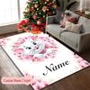 [Custom Name Rug] Marie Cat Wonderland Carpet for Room Floor Mat, Cozy Office Hotel Chair Print Area Rug