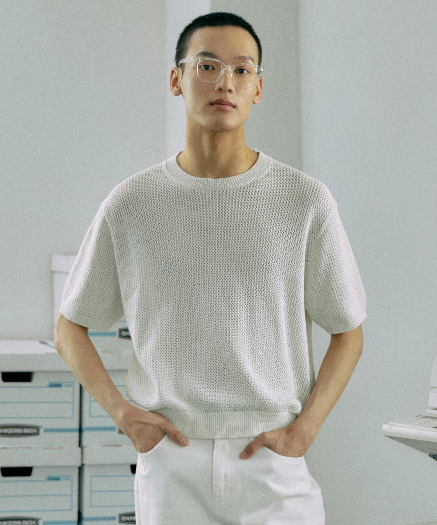 Connect Kinrock Mesh Round Knit (White) White/L