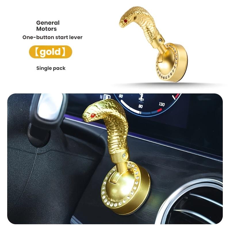 One-Touch Button Metal Snakehead Car Start Button Push Start Cover Automotive Car Engine Push Start Stop Lever Auto Accessory