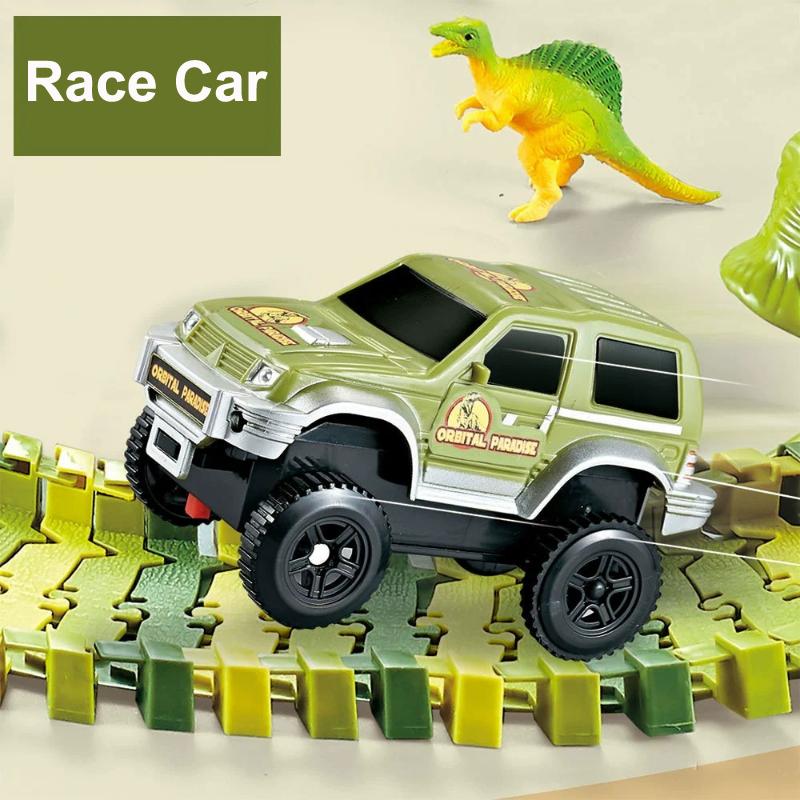 Activating Toys 1/2/3Pcs Universal Plastic Rail Car Toys Fit For Dinosaur Assembly Bend Flexible Racing Track Toys For Children Gifts