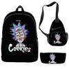 Cook 3D Printing Large Capacity Multifunctional Male And Female Versatile Backpack Student Bag Three-Piece Set