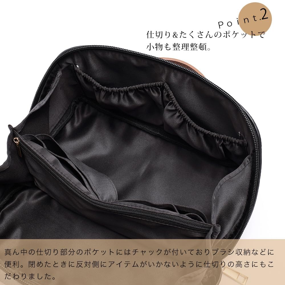 Simple Travel Vanity Pouch for Women and Cosmetics and Cute Vanity Pouch with Black [Rename] Wide-Opening, Lightweight, Adults, Makeup, Storage,