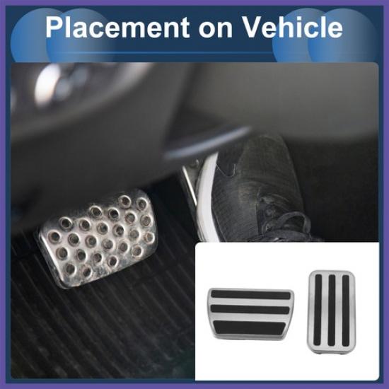 2 Pcs Foot Accelerator Pedal Covers for Honda CRV 17-22 Silver Tone