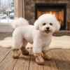 4 PCS/SET Thickened Winter Dog Snow Boots Plush Lined Anti-Slip Dog Shoes Dog Cotton Shoes  Walking