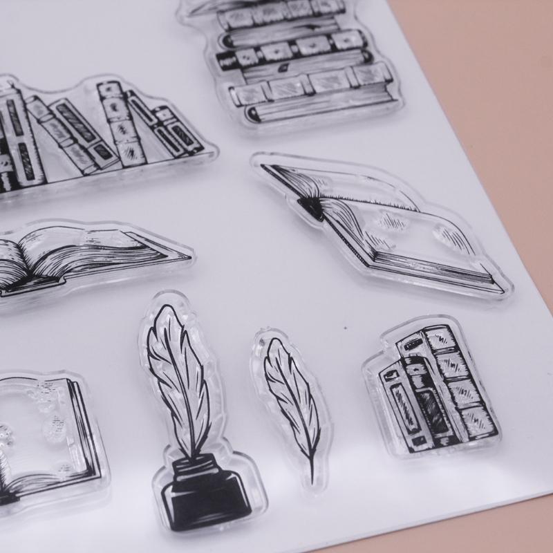 Transparent Clear Stamps Embossing Mould, DIY Printing Silicone Mould for Card Making and Scrapbooki