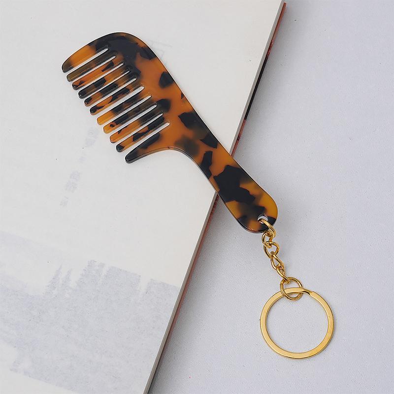 Mini Detangler Comb for Women Girls Portable Keychain Cute Design Travel Bag Pendant Backpack Accessories for Hair Care