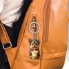 2Pcs Keychain Pendants Air Freshener Adorable Dog Shape 2D Flat Acrylic Hanging Ornaments Cars Interior Decor Accessories