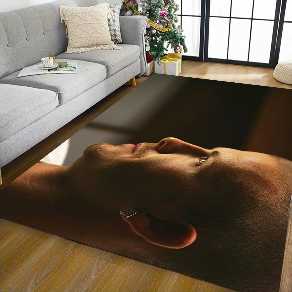 Man Black White Carpet Design for Dining Room Playrooms Decorate room Study room Anti-slip Rug Office home decor