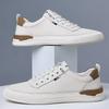 Spring and summer new men's casual leather shoes little white shoes board shoes genuine leather soft sole soft surface men's single shoes