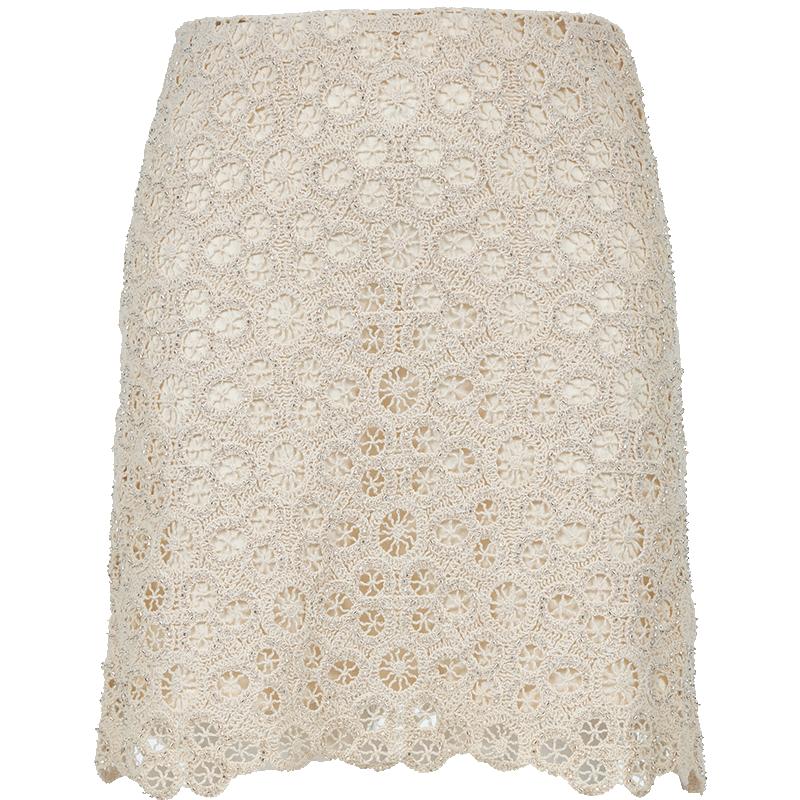 

VEROMODA Lace Beaded A-line Mini Skirt M