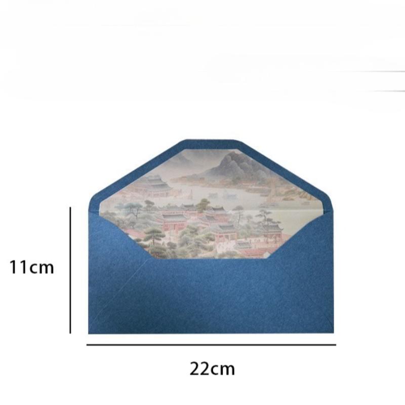 5pcs Exquisite Vintage Envelopes Classic Chinese Style Artistic Envelopes for Letters Wedding Invitation