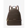 Leah Zip Backpack Medium   Mk Signature 35s5grab2b200 Brown