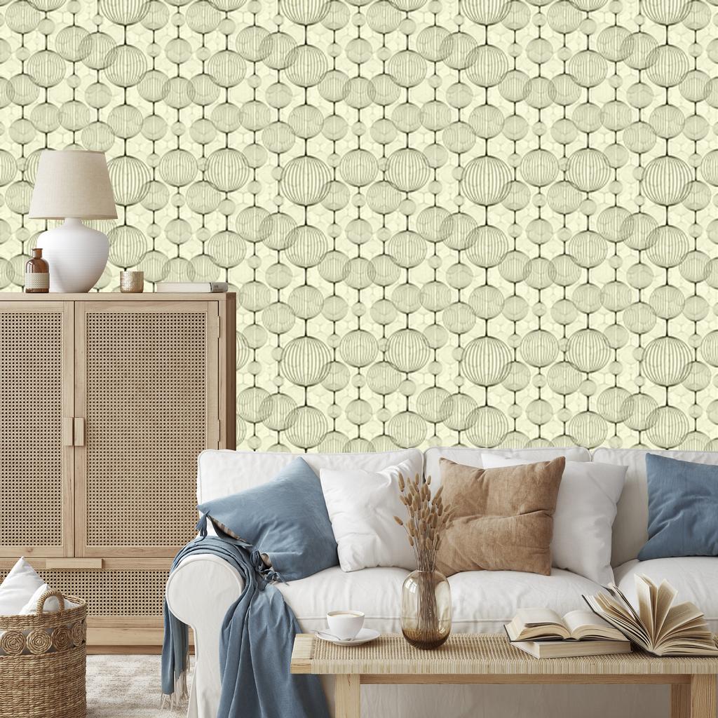 Retro wallpaper abstract black pattern for living room and bedroom 50x1000