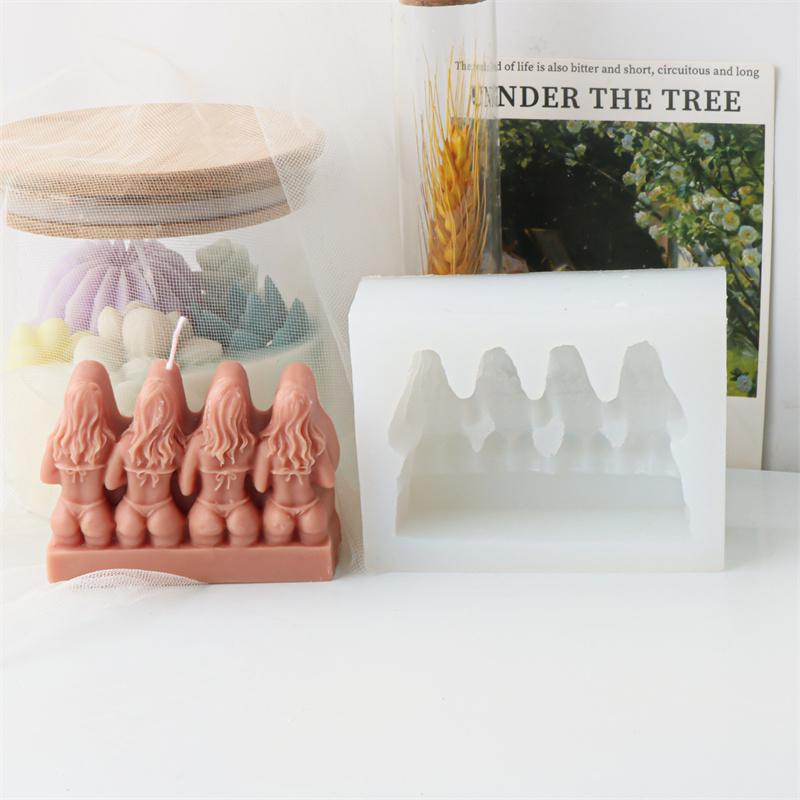 Woman Body Art Candle Silicone Molds DIY Half Body Portraits Carving Art  Plaster Aromatherapy Wedding Gift Handmade Decora