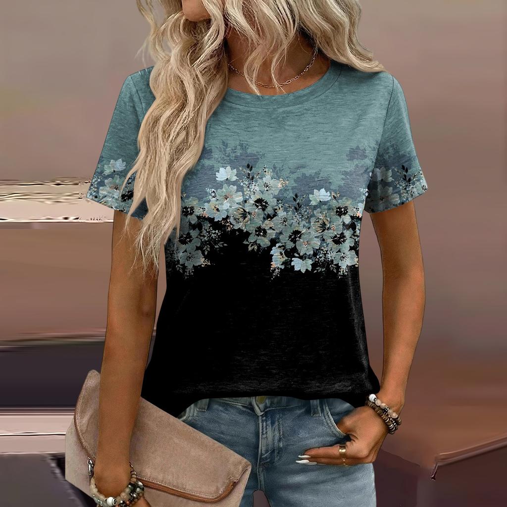 Women's Loose-Fit Fashionable Casual Printed T-Shirt