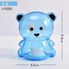 Creative Little Bear Piggy Bank Transparent Coin Paper Money Saving Box Cute Safe Deposit Box Kids Holiday Gift Desktop Decor