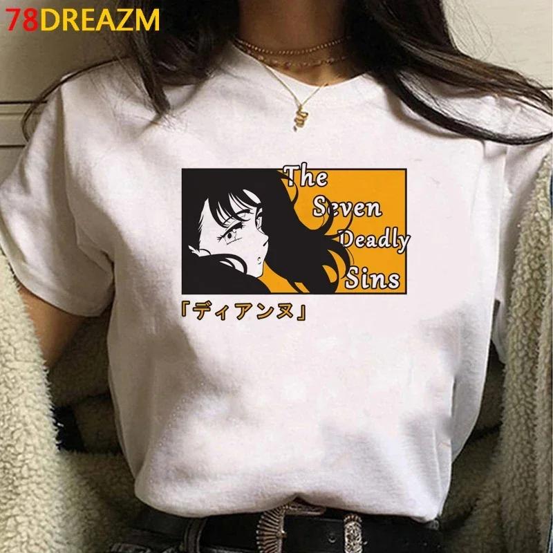 Japanischer Manga Seven Deadly Sins T-ShirtKawaii Cartoon Nanatsu NoTaizai Meliodas Muster T-Shirtsommeroberteilanime T-Shirt