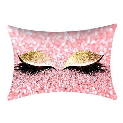 30*50cm Shinning Eyelashes Pillow Case for Home Sofa Bed Car Waist Cushion