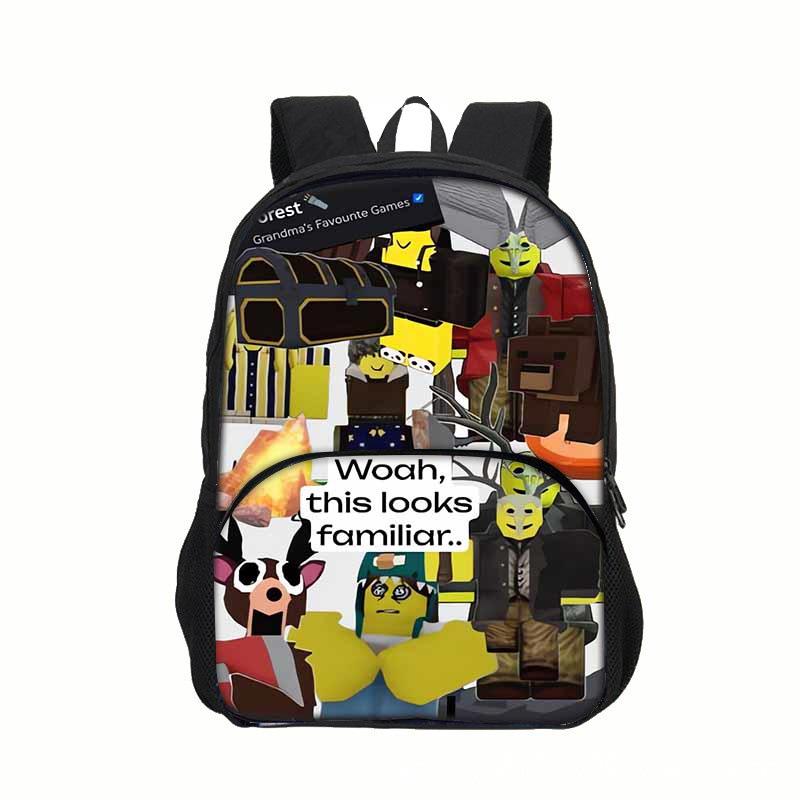 99 Nights In the Forest Children's Game-themed Backpack with Pockets 7330