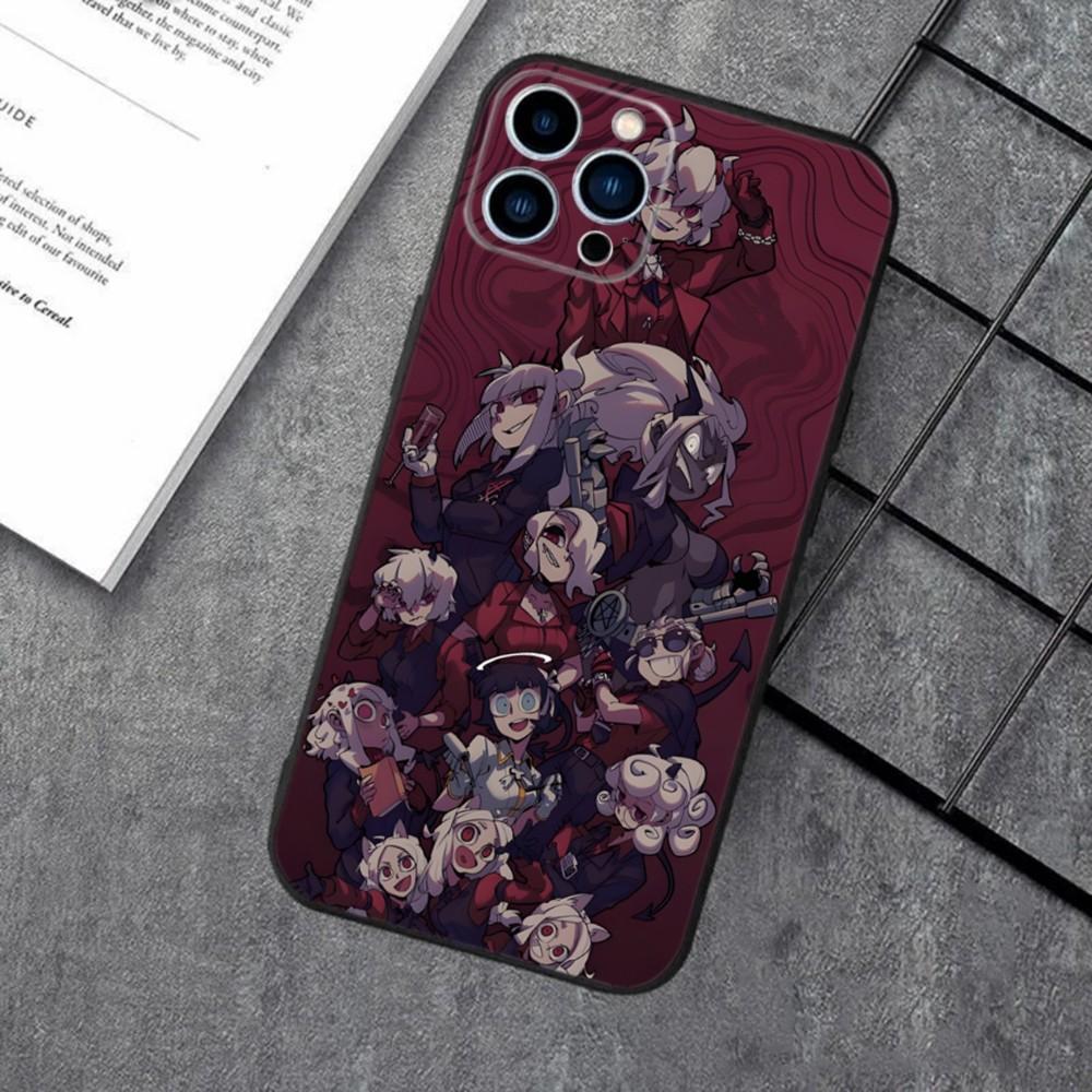 Game Girl H-Helltaker Phone Case For Apple iPhone 15,14,13,12,11,XS,XR,X,8,7,Pro,Max,Plus,mini Silicone Black Cover