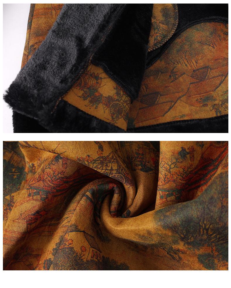 Chinese Style Faux Mink Velvet Winter Coat for Middle-Aged & Elderly Women