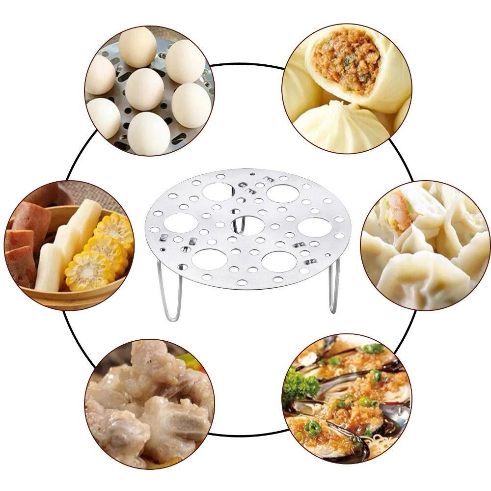 High Foot Steamer Basket Folding Steam Grid Steamer Cooking Accessories Steaming Plate  Kitchen