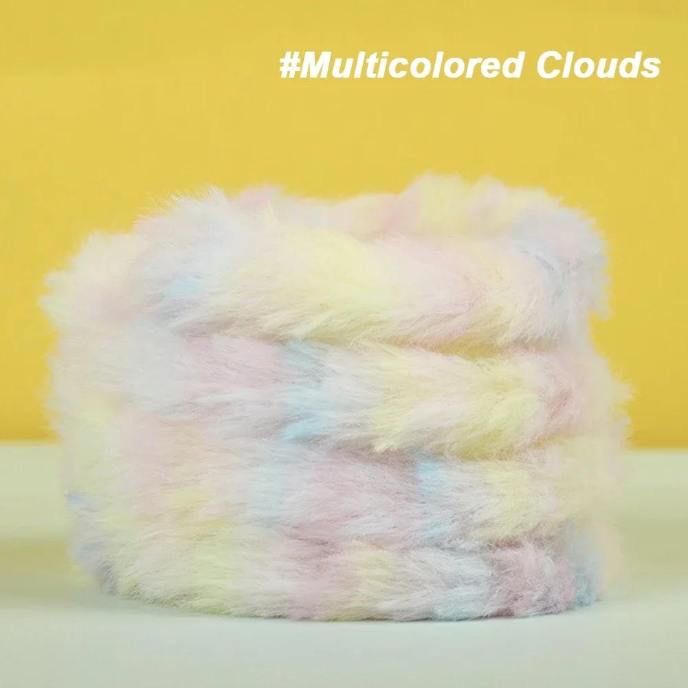 1m Plush Rabbit Hair Twisting Rod Color Fur Ribbon Tapes Rod DIY Gift Plush Twist Wire Stick Dog Toy Handmade Sewing Accessories