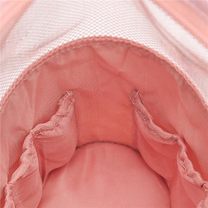 Portable Travel Waterproof Makeup Bag Vertical Foldable Large Capacity Handheld Zipper Pencil Storage Bag