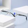 1PCS Anti Blue Light Frameless HD Reading Glasses Metal Presbyopia Eye Protection 2273