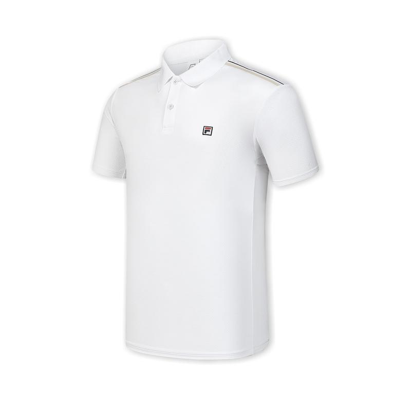 Fila Polo Shirts Men's Bright White Polo Collar Moderate Straight Fit A11M433120FWT
