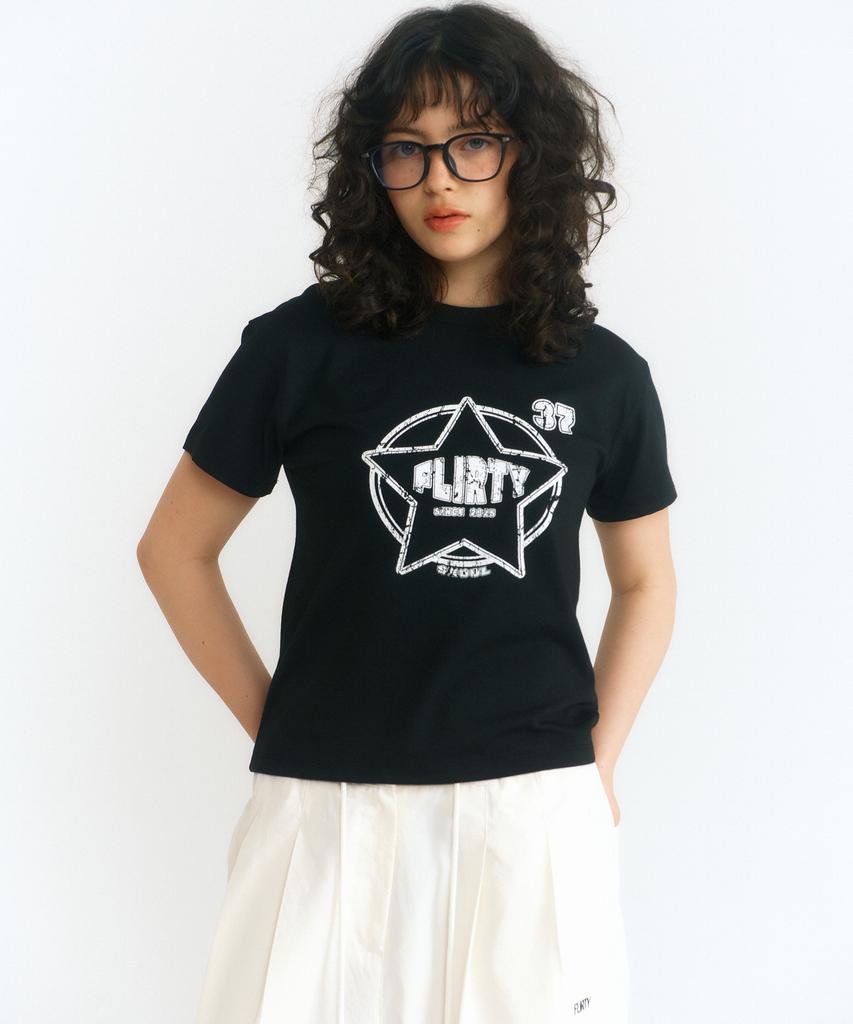 Peulleoti Flirty Vintage Logo T-Shirt (Black)