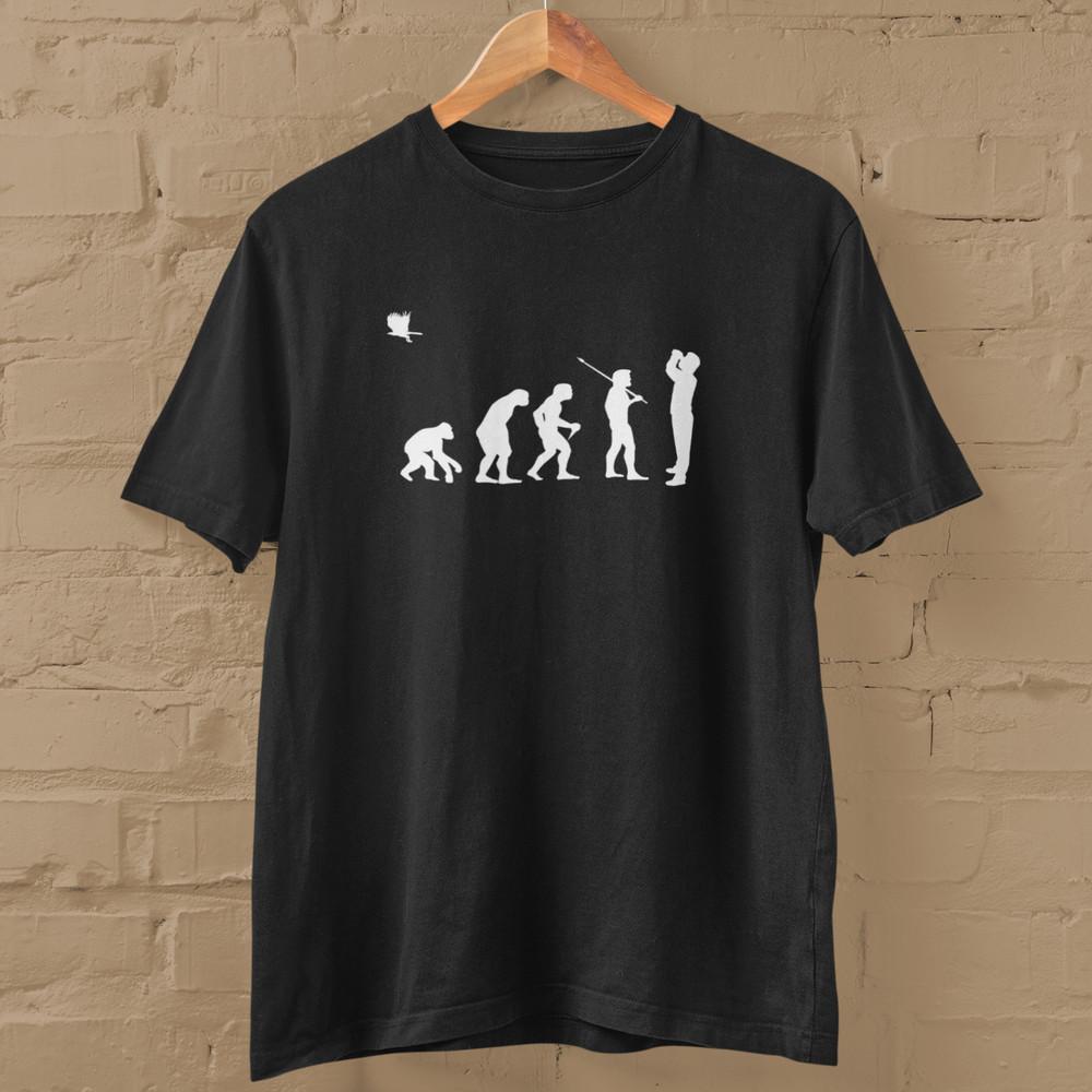 EVOLUTION OF TWITCHER - T-SHIRT (Garden Bird Watching Birder Dad Birds Watch UK) Unisex T-Shirt M