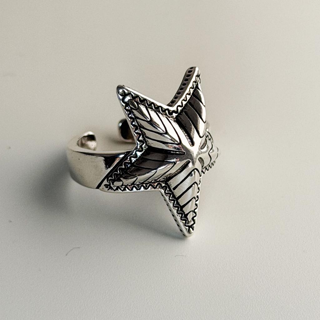 Xiaomi BF CLUB 925 Sterling Silver Ring For Women Jewelry Retro Star Wing Open Vintage Handmade Ring Allergy For Party Birthday Gift