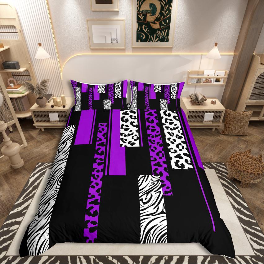 Comforter Homewish Leopard Print Abstract Wildlife Print For Teens Bedding Setchic Flower Rose Decor